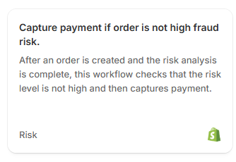 A screenshot from Shopify Flow
